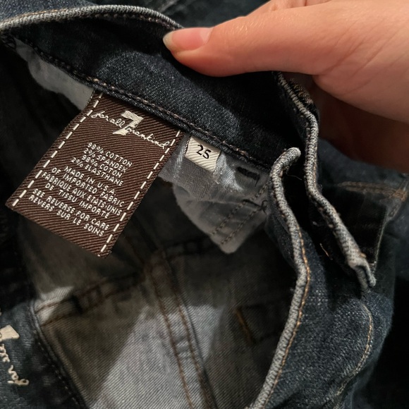 7 For All Man Kind Dark Wash “mid rise bootcut” jeans! Size 25! - Picture 8 of 9